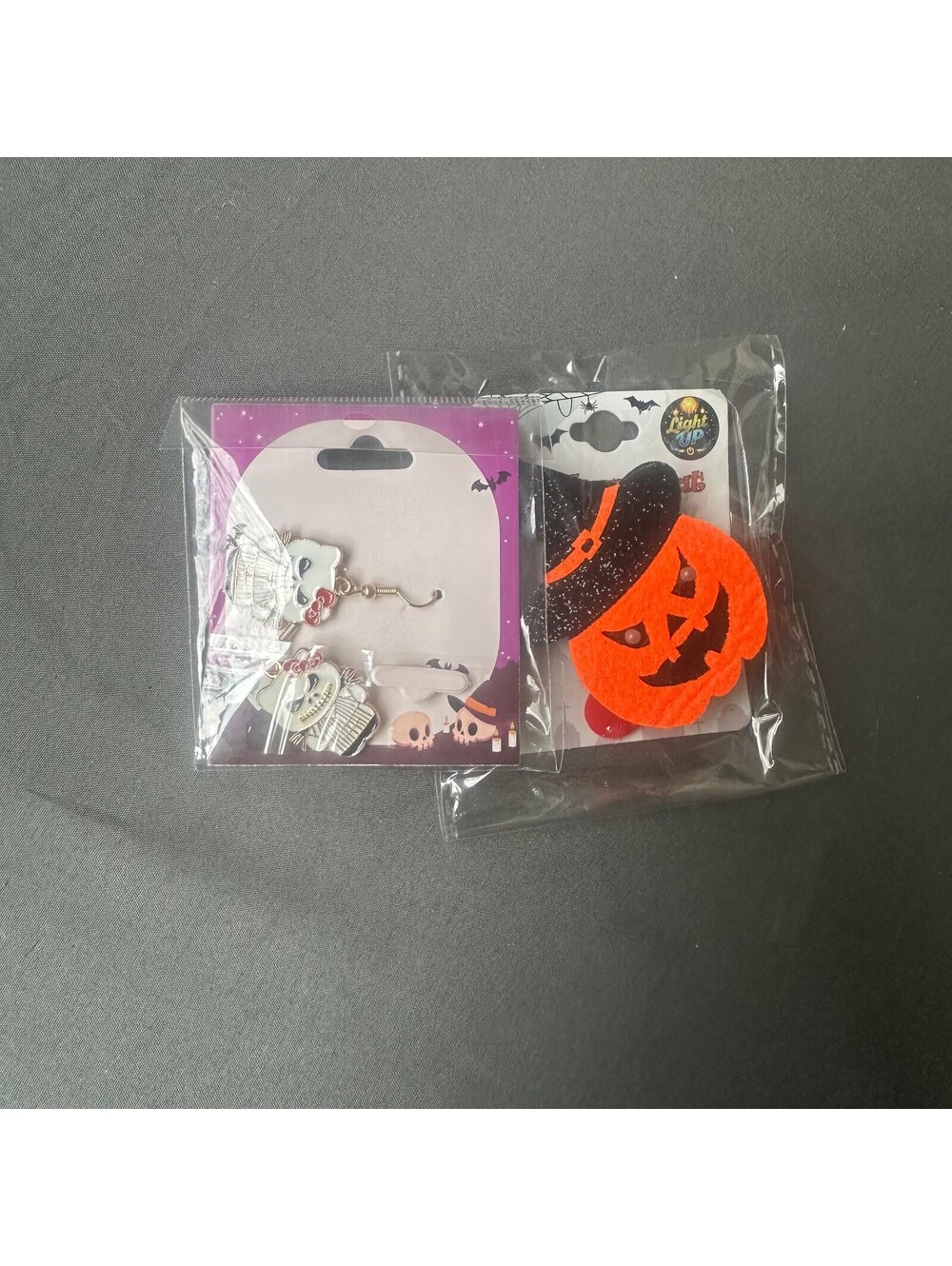 Halloween Bundle Pin and Earrings Pumpkin Jack Skellington Hello Kitty